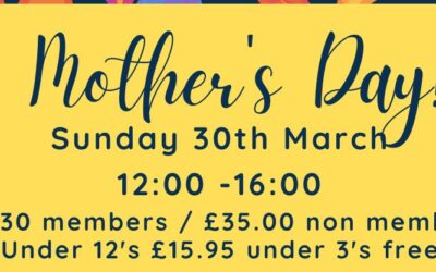 Mothering Sunday 30th March – Sold out